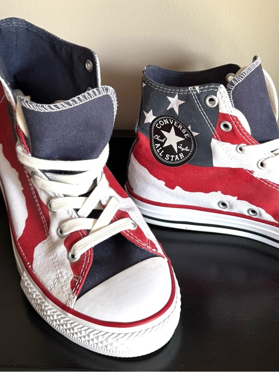 Converse Shoes - Converse All Star High Top Sneakers /American Flag Stars Red White Blue / Womens